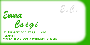 emma csigi business card